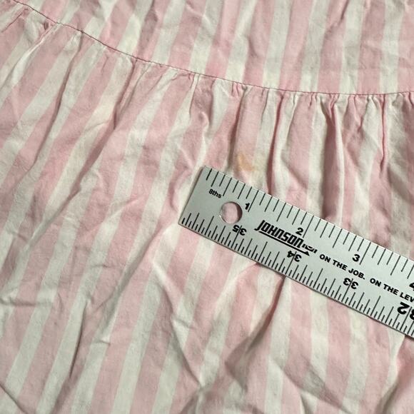 Victoria's Secret Mayfair Slip Women's Med Pink White Striped Cotton Nightgown - Picture 10 of 12